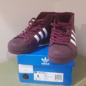 Adidas Maroon Pro Model J, size 6